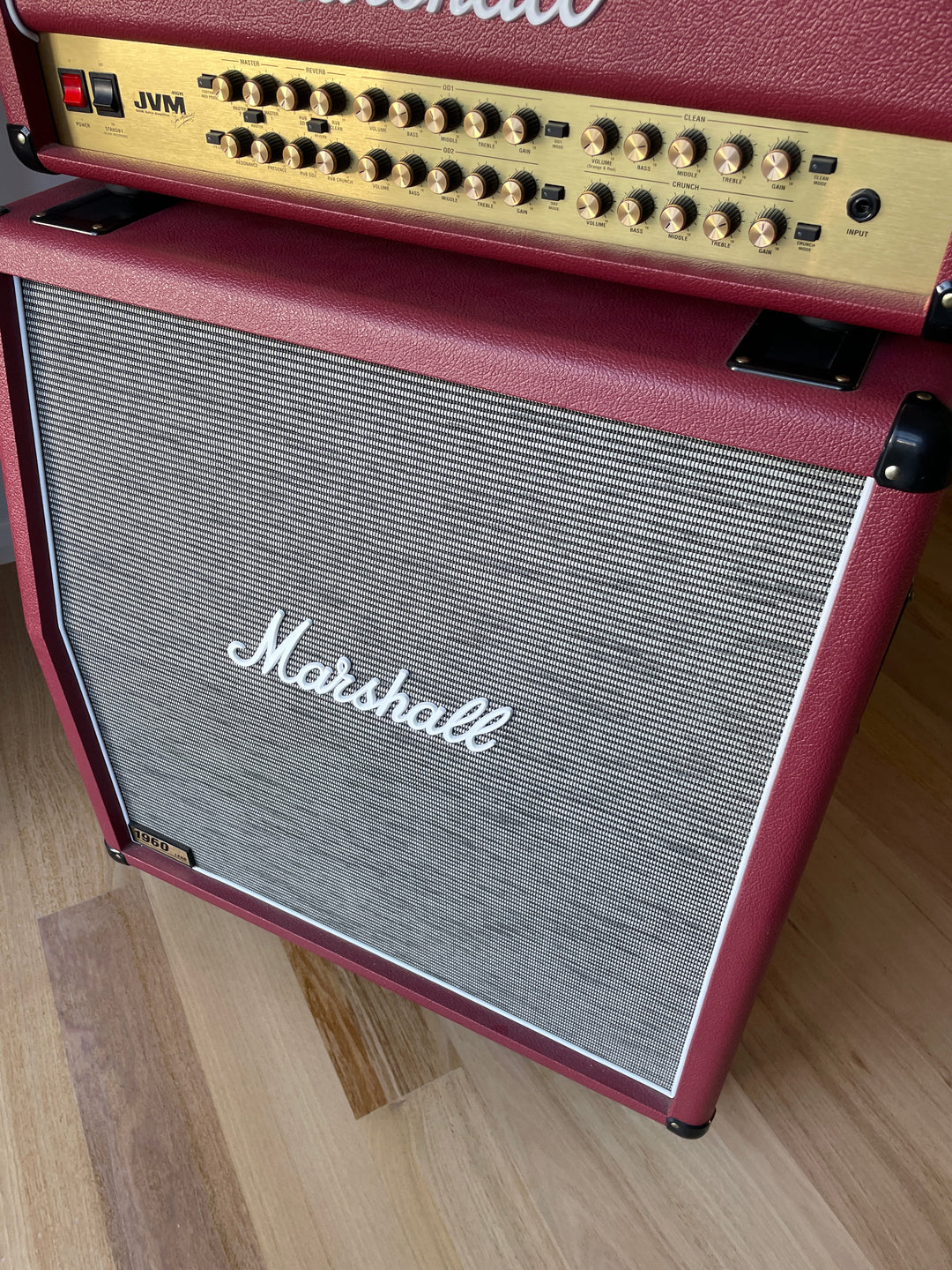 Marshall JVM410H Half Stack Red Tolex UK Release