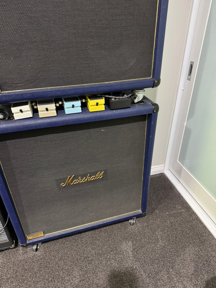 Marshall 30th Anniversary Brass Chassis 6100LE Blue Tolex Full Stack
