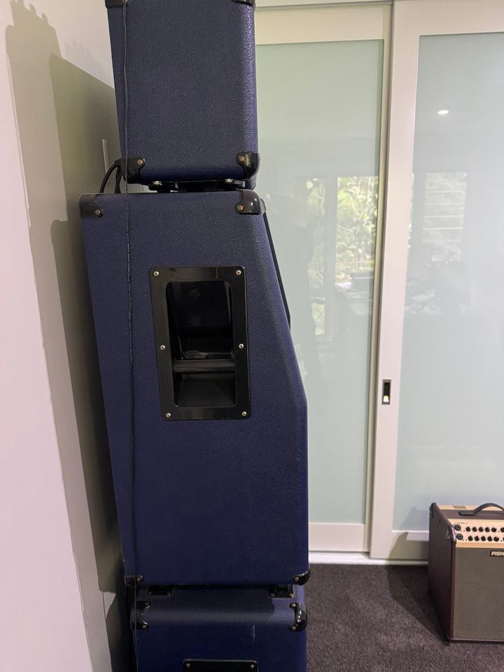 Marshall 30th Anniversary Brass Chassis 6100LE Blue Tolex Full Stack